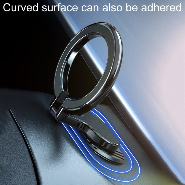 Magnetic Folding Car Phone Holder Rotatable Steering Wheel Stick-On Navigation Stand, D21