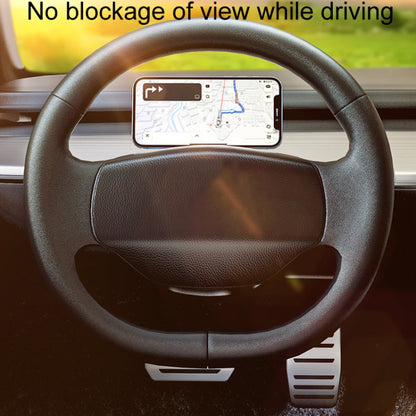 Magnetic Folding Car Phone Holder Rotatable Steering Wheel Stick-On Navigation Stand, D21