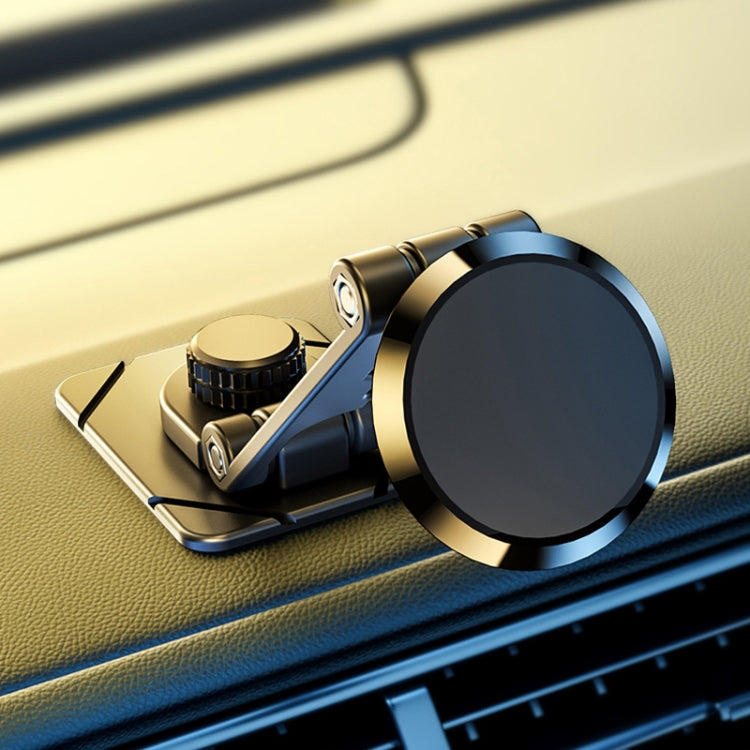 Foldable Suspension Car Phone Holder Magnetic Adhesive Type Metal Navigation Stand, D30