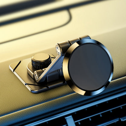 Foldable Suspension Car Phone Holder Magnetic Adhesive Type Metal Navigation Stand, D30