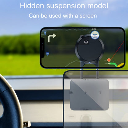 Foldable Suspension Car Phone Holder Magnetic Adhesive Type Metal Navigation Stand, D30