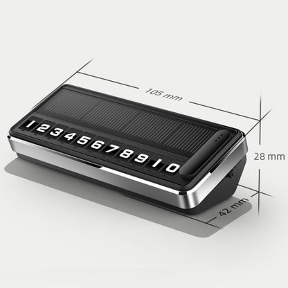 Car Temporary Parking License Plate Solar Rechargeable Luminous Parking Card