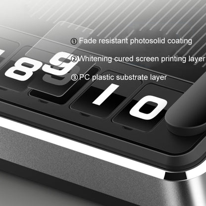 Car Temporary Parking License Plate Solar Rechargeable Luminous Parking Card