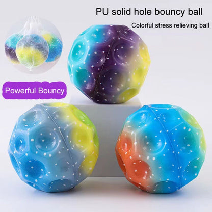 Colorful Bouncy Ball Parent-child Interactive PU Foam Ball Outdoor Toys