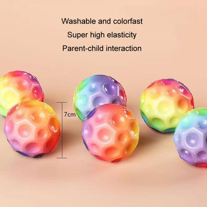 Colorful Bouncy Ball Parent-child Interactive PU Foam Ball Outdoor Toys