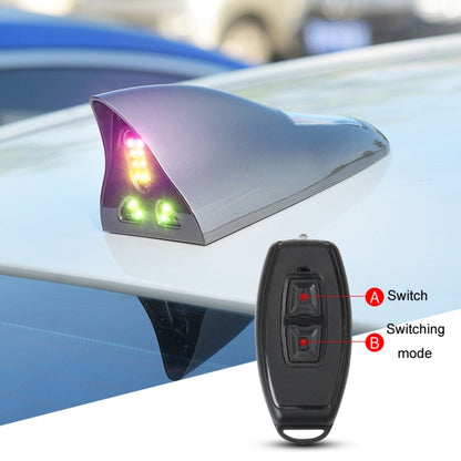 Solar Remote Control Signal Radio Shark Fin Antenna Anti-Tailgating Roof Warning Light