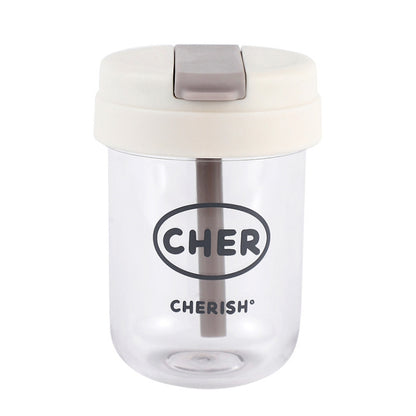 300ml Mini Children Water Mug Leakage-proof Student Plastic Portable Straw Cup