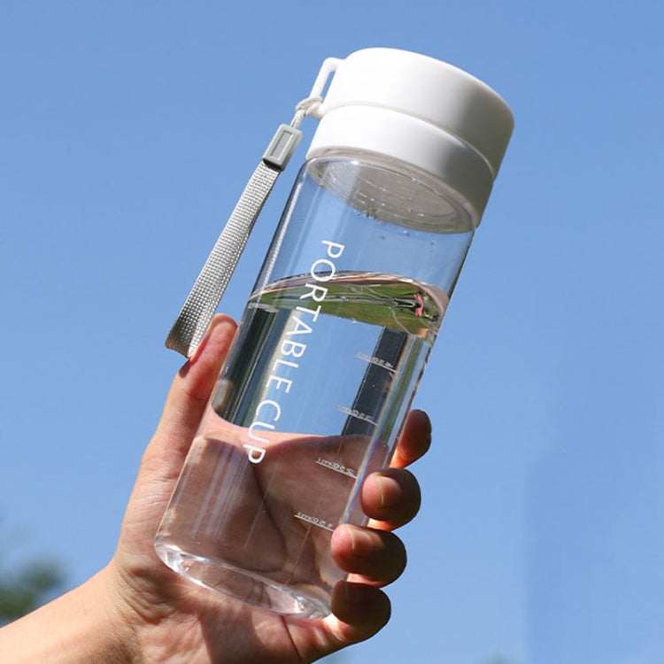 Outdoor Large Capacity Sports Mug Frosted Plastic Portable Leak-proof Teacups, 400ml Transparent Black, 400ml Transparent White, 400ml Transparent Green, 600ml Transparent White, 600ml Transparent Green, 600Mml Transparent Black, 800ml Transparent Blac...