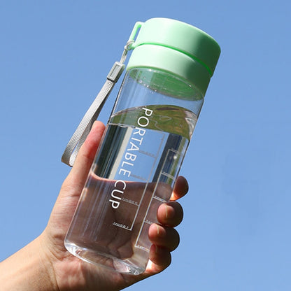 Outdoor Large Capacity Sports Mug Frosted Plastic Portable Leak-proof Teacups, 400ml Transparent Black, 400ml Transparent White, 400ml Transparent Green, 600ml Transparent White, 600ml Transparent Green, 600Mml Transparent Black, 800ml Transparent Blac...