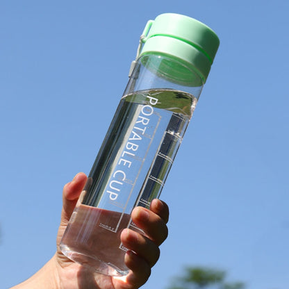 Outdoor Large Capacity Sports Mug Frosted Plastic Portable Leak-proof Teacups, 400ml Transparent Black, 400ml Transparent White, 400ml Transparent Green, 600ml Transparent White, 600ml Transparent Green, 600Mml Transparent Black, 800ml Transparent Blac...