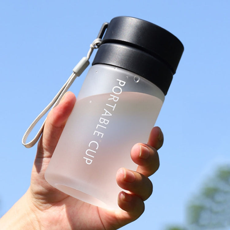 Outdoor Large Capacity Sports Mug Frosted Plastic Portable Leak-proof Teacups, 400ml Transparent Black, 400ml Transparent White, 400ml Transparent Green, 600ml Transparent White, 600ml Transparent Green, 600Mml Transparent Black, 800ml Transparent Blac...