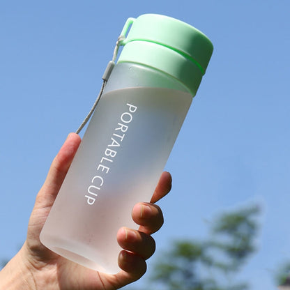 Outdoor Large Capacity Sports Mug Frosted Plastic Portable Leak-proof Teacups, 400ml Transparent Black, 400ml Transparent White, 400ml Transparent Green, 600ml Transparent White, 600ml Transparent Green, 600Mml Transparent Black, 800ml Transparent Blac...