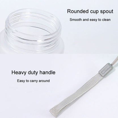 Outdoor Large Capacity Sports Mug Frosted Plastic Portable Leak-proof Teacups, 400ml Transparent Black, 400ml Transparent White, 400ml Transparent Green, 600ml Transparent White, 600ml Transparent Green, 600Mml Transparent Black, 800ml Transparent Blac...