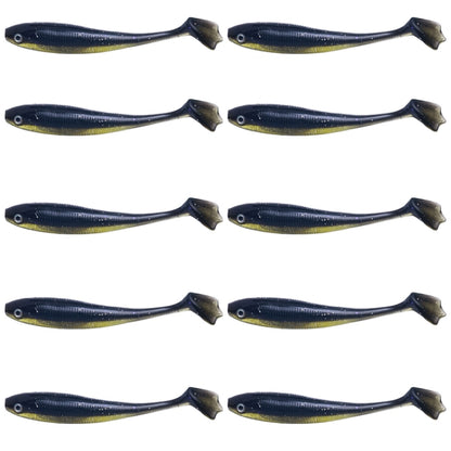 HENGJIA T-Tail Soft Dummy Bait Freshwater Fishing Lures, 7.5cm 10pcs /Pack, 10.5cm 6pcs /Pack