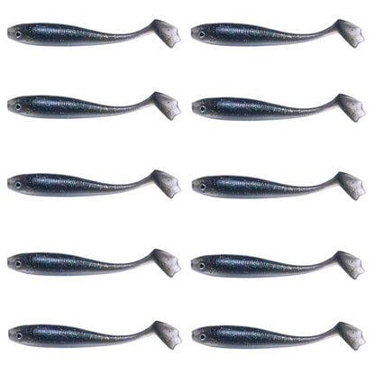 HENGJIA T-Tail Soft Dummy Bait Freshwater Fishing Lures, 7.5cm 10pcs /Pack, 10.5cm 6pcs /Pack