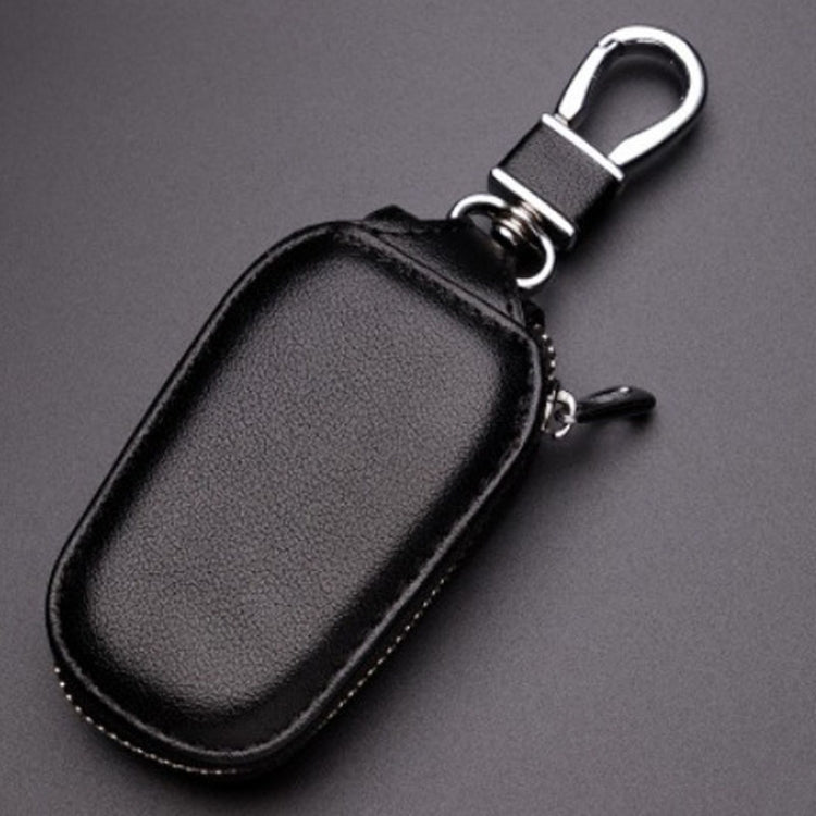 Leather Men Multifunctional Car Key Bag Large Capacity Universal Waist Hanging Key Storage Bag