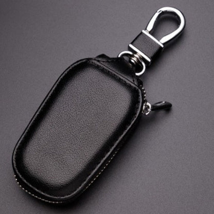 Leather Men Multifunctional Car Key Bag Large Capacity Universal Waist Hanging Key Storage Bag