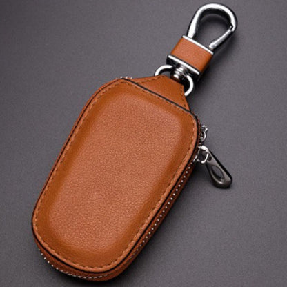 Leather Men Multifunctional Car Key Bag Large Capacity Universal Waist Hanging Key Storage Bag
