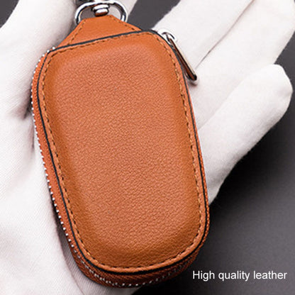 Leather Men Multifunctional Car Key Bag Large Capacity Universal Waist Hanging Key Storage Bag