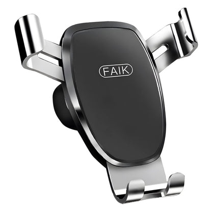 FAIK Car Cell Phone Holder Air Vent Triangle Gravity Sensor Car Phone Bracket, Black Frosted Model, Silver Frosted Model, Black Mirror Model, Silve Mirror Model