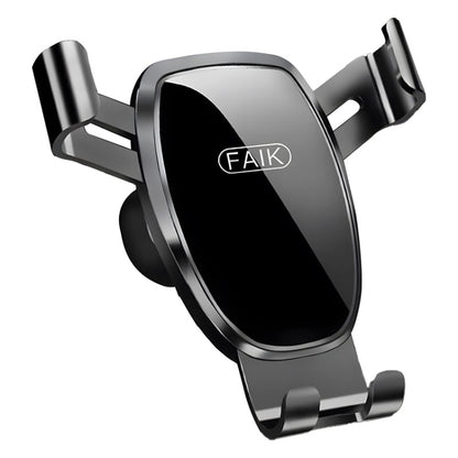 FAIK Car Cell Phone Holder Air Vent Triangle Gravity Sensor Car Phone Bracket, Black Frosted Model, Silver Frosted Model, Black Mirror Model, Silve Mirror Model