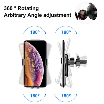 FAIK Car Cell Phone Holder Air Vent Triangle Gravity Sensor Car Phone Bracket, Black Frosted Model, Silver Frosted Model, Black Mirror Model, Silve Mirror Model