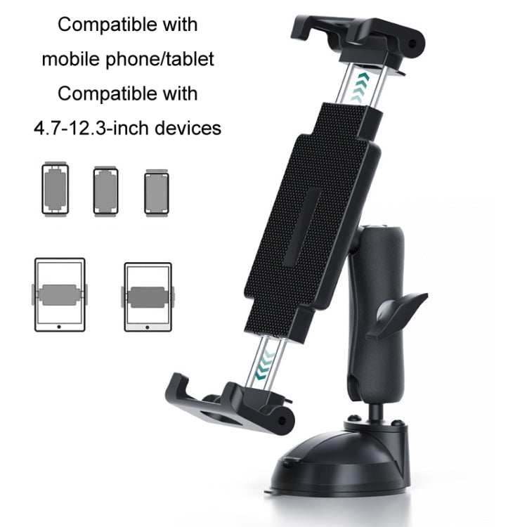 Multifunctional Car Dashboard Mobile Phone Folding Holder, Folding Back Clip+Metal Oval Ball, Base Screw Fixation, Suction Cup Base Type A, Suction Cup Base Type B, Suction Cup Base Type C