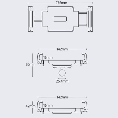 Multifunctional Car Dashboard Mobile Phone Folding Holder, Folding Back Clip+Metal Oval Ball, Base Screw Fixation, Suction Cup Base Type A, Suction Cup Base Type B, Suction Cup Base Type C