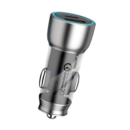 QIAKEY Vehicle Dual Port Fast Charging Charger One To Two Cigarette Lighter, TK518 Coffee, TK518 Blue, TK515 Coffee, TK515 Blue, TK519 Coffee