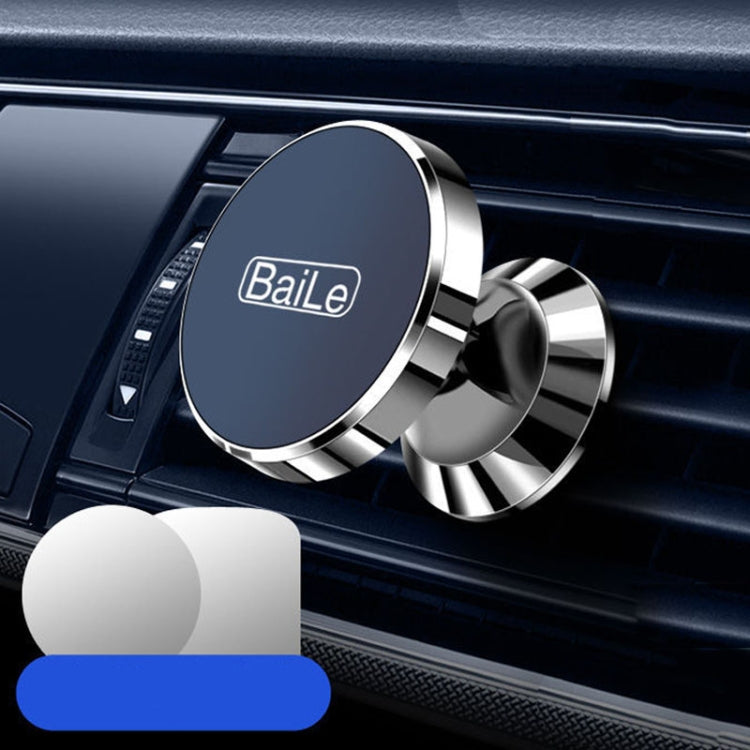 BaiLe Magnetic Car Phone Holder Universal Car Dashboard Fixed Navigation Bracket, Sticker Silver, Sticker Black, Buckle Silver, Buckle Black