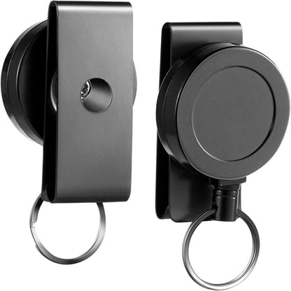 360 Degree Rotatable Heavy Duty Retractable Keychain with Belt Clip, ABS  Material, Metal Material