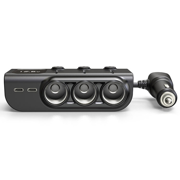 120W Digital Display Cigarette Lighter Car Fast Charging Charger