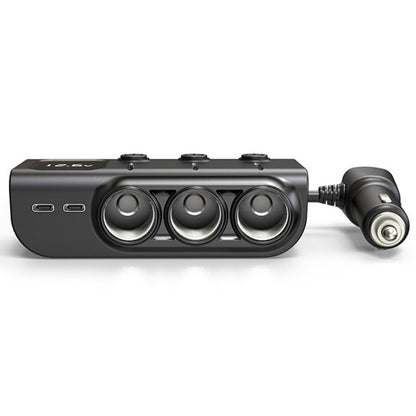 120W Digital Display Cigarette Lighter Car Fast Charging Charger