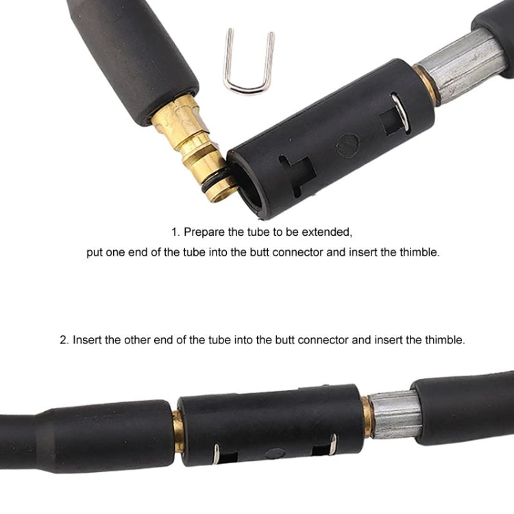 Car Washer High Pressure Fiber Hose Extension Connector For Karcher  K2 / K3 / K5 / K7  Series, 4.8x1.8cm