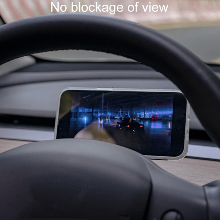 For Tesla Model 3/Y Automotive Magnetic Cell Phone Holder Car Steering Wheel Navigation Mount, Curved