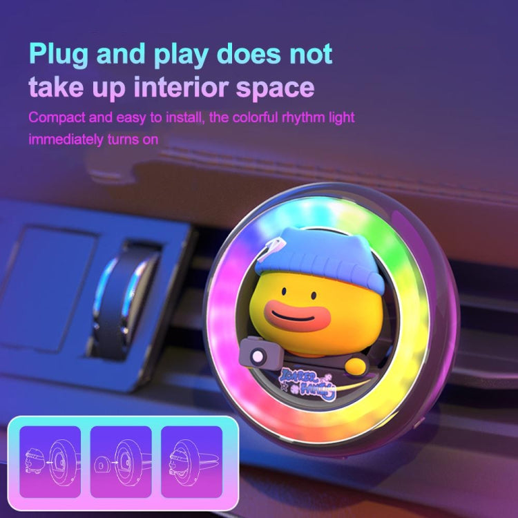 ICARER FAMILY XX-28 Car Aromatherapy Colorful Rhythm Lights Air Vent Aromatherapy Decoration