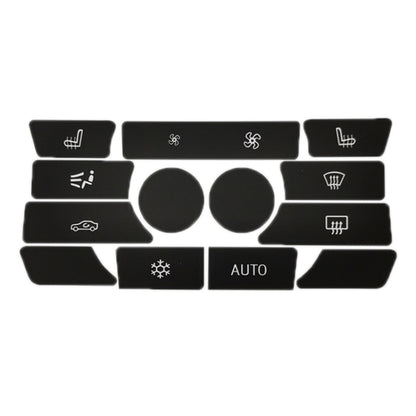 For BMW 5 Series/7 Series/X5/C6/F10/F01/F15 Air Conditioning Button Repair Sticker, A 13pcs No OFF, A 13pcs With OFF, B 14pcs No OFF, B 14pcs With OFF, C 16pcs No OFF, C 16pcs With OFF