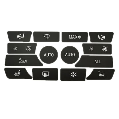 For BMW 5 Series/7 Series/X5/C6/F10/F01/F15 Air Conditioning Button Repair Sticker, A 13pcs No OFF, A 13pcs With OFF, B 14pcs No OFF, B 14pcs With OFF, C 16pcs No OFF, C 16pcs With OFF