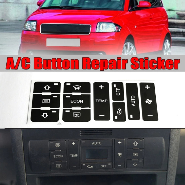 2pcs For Audi A2/A3/A8L Car Air Conditioning Control Switch Repair Sticker