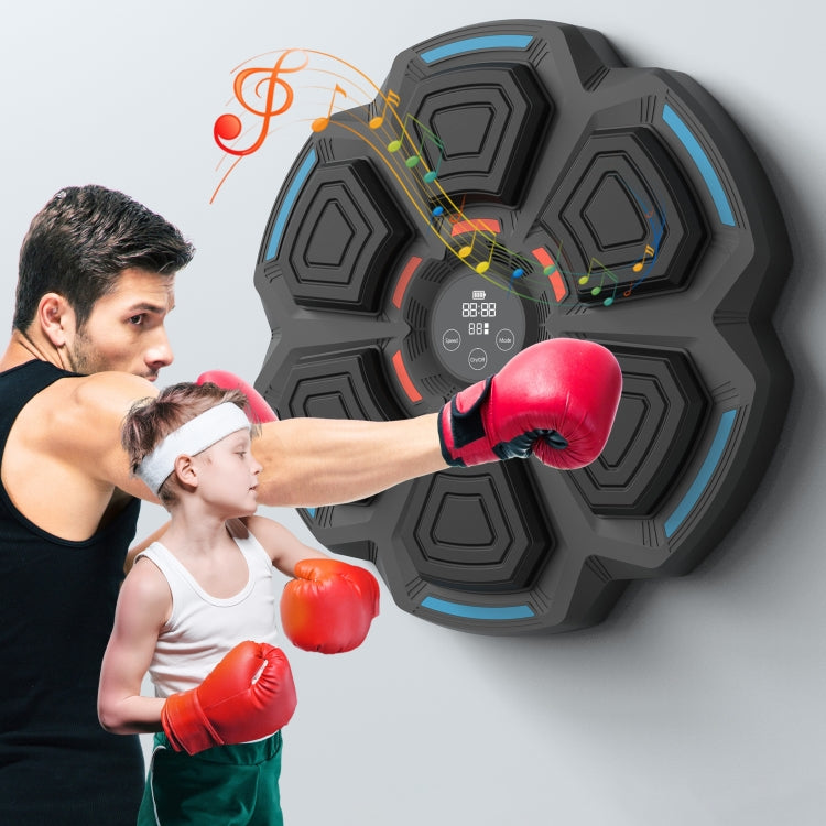 Bluetooth Music Boxing Machine with Lights 9 Speed Adjustable, Black