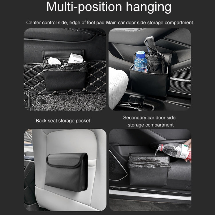 Car Folding Trash Can Multifunctional Seatback Hanging Storage Box