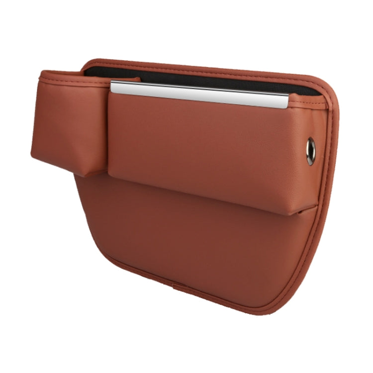 Automotive Seat Clamp Seam Organizer Car Decoration Storage Bag Water Cup Model, Main Driver Red, Passenger Red, Main Driver Mocha Brown, Passenger Mocha Brown, Main Driver Saddle Brown, Passenger Saddle Brown