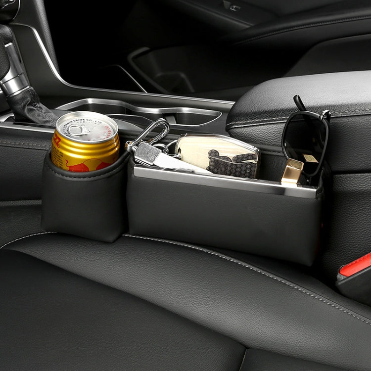 Automotive Seat Clamp Seam Organizer Car Decoration Storage Bag Water Cup Model, Main Driver Red, Passenger Red, Main Driver Mocha Brown, Passenger Mocha Brown, Main Driver Saddle Brown, Passenger Saddle Brown