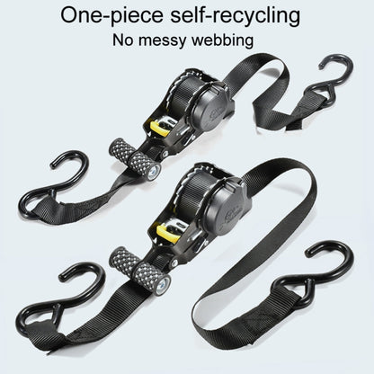 Auto Retract Tensioner Automobile And Motorcycle Cargo Fixing Straps, 330cm Black, 330cm White