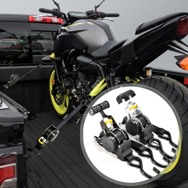 Auto Retract Tensioner Automobile And Motorcycle Cargo Fixing Straps, 330cm Black, 330cm White