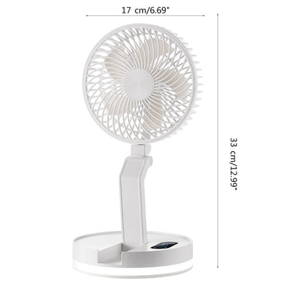 F200 Foldable Remote Control Wall-mounted Fan LED Light Desktop Rotating Fan, Regular Model