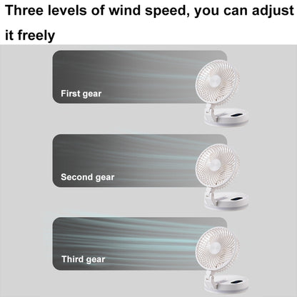 F200 Foldable Remote Control Wall-mounted Fan LED Light Desktop Rotating Fan, Regular Model