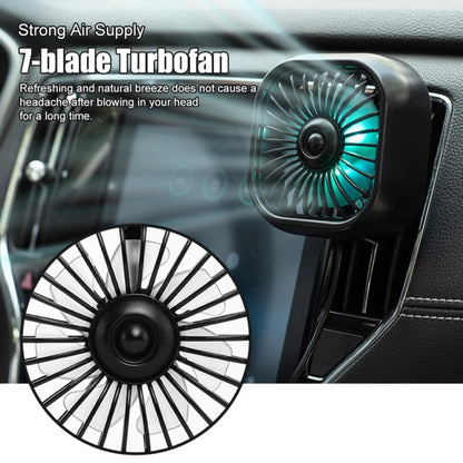 F11 Car USB Colorful Gradient Light Cooling Fan Automotive Interior, Black, Khaki