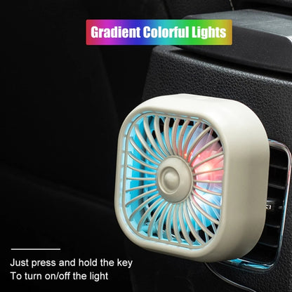F11 Car USB Colorful Gradient Light Cooling Fan Automotive Interior, Black, Khaki