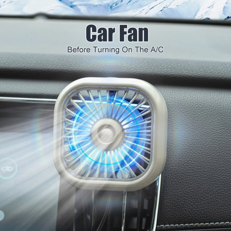 F11 Car USB Colorful Gradient Light Cooling Fan Automotive Interior, Black, Khaki